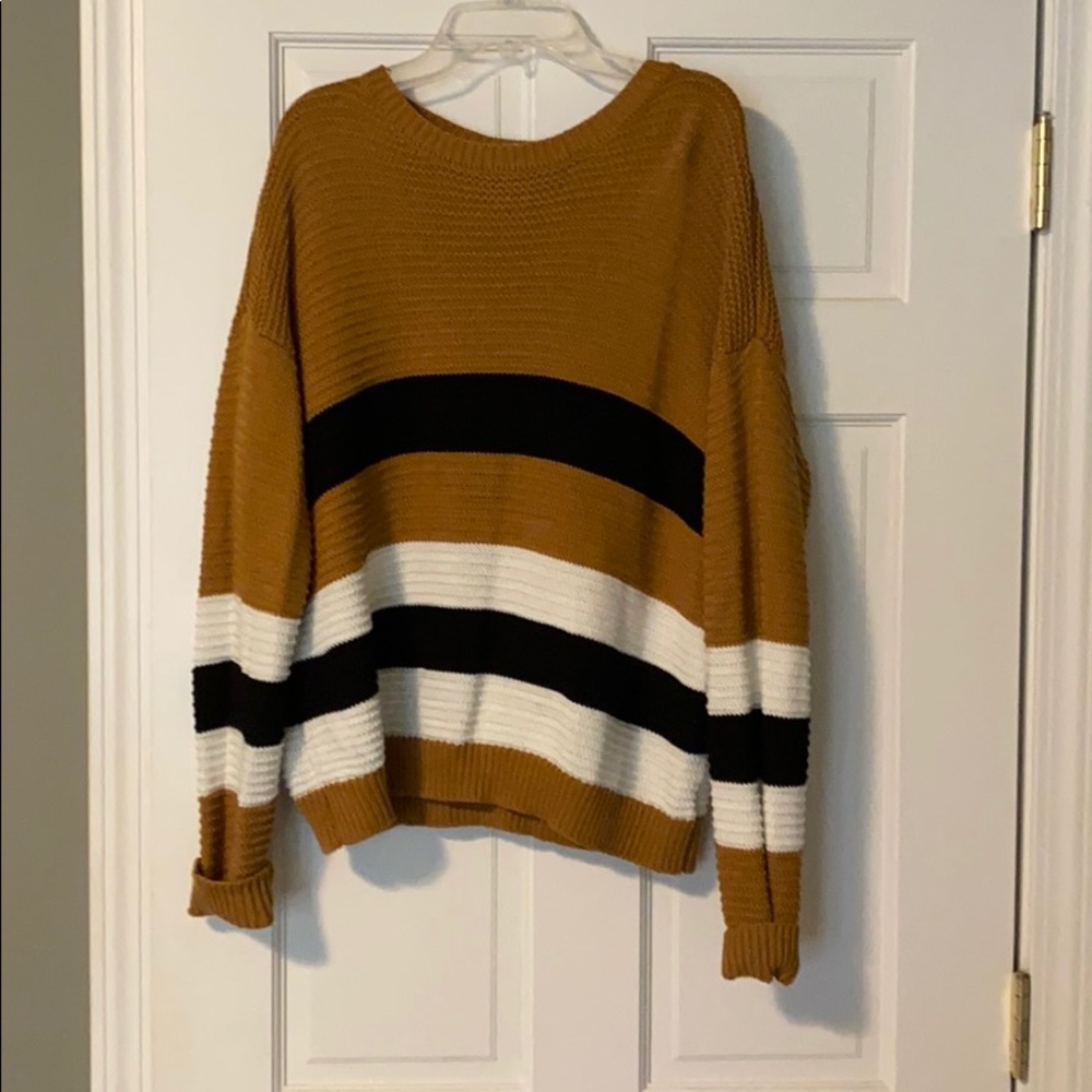 Color block sweater size large.